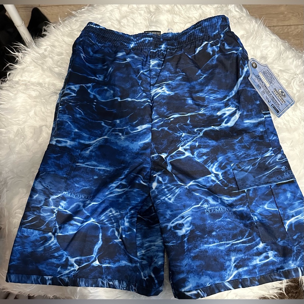 Blue swimsuit trunks